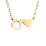 Collana in Oro con Amore e Lettera