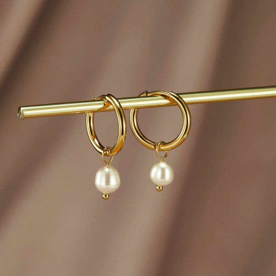 Aros Bella en perlas de agua dulce