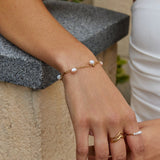 Bracciale a strati in perle d'acqua dolce