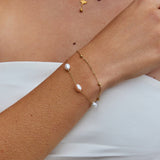 Bracciale a strati in perle d'acqua dolce