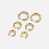 Set di Mini Orecchini a Cerchio Oro Trio