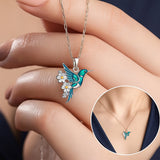 Bellissima Collana a Colibrì con Orecchini Bonus – Offerta a Tempo Limitato