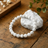 Bracciale in Howlite per Calma, Sollievo dallo Stress e Sonno Ristoratore