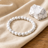 Bracciale in Howlite per Calma, Sollievo dallo Stress e Sonno Ristoratore