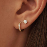 Set di Orecchini in Pietra Dara Brillane | Oro