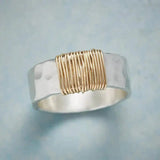 Anello in Argento Golden Thread