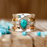 Azzurra™ - Anello Statement con Turchese Ovale