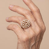 Anello in Oro con Perla Intarsiata Classico