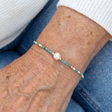 Bracciale Minimal in Turchese e Perle