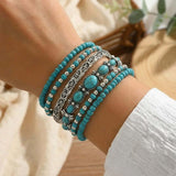 Mirella™ - Collezione di Bracciali Boho con Perline Turchesi