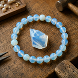 Bracciale in Opale Rosa per Calma, Armonia e Delicato Guarigione Emotiva