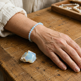 Bracciale in Opale Rosa per Calma, Armonia e Delicato Guarigione Emotiva