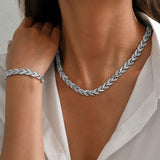 Set Elegante in Vetro con Strass a Coda di Pesce