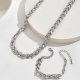 Set Elegante in Vetro con Strass a Coda di Pesce