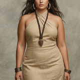 Marcella™ - Abito Maxi con Scollo all'Americana