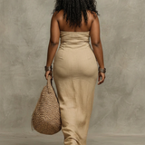 Marcella™ - Abito Maxi con Scollo all'Americana