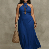 Marcella™ - Abito Maxi con Scollo all'Americana