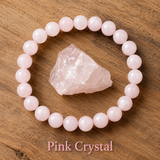 Bracciale in Cristallo Rosa per Amore, Gioia e Calore Emotivo