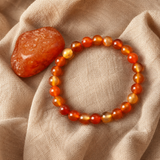Bracciale in Agata Rossa per Coraggio, Forza e Radicamento