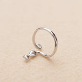 Anello adorabile in acciaio inossidabile a forma di gatto