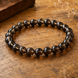 Bracciale in Quarzo Fumè per Calma, Radicamento e Sollievo dallo Stress