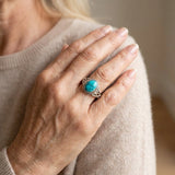Eleonora™ - Anello Ovale in Argento Sterling con Turchese