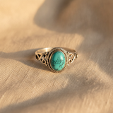 Eleonora™ - Anello Ovale in Argento Sterling con Turchese