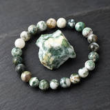 Bracciale in Agata Albero per Crescita, Abbondanza e Radicamento