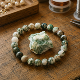 Bracciale in Agata Albero per Crescita, Abbondanza e Radicamento