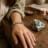 Bracciale in Agata Albero per Crescita, Abbondanza e Radicamento