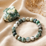 Bracciale in Agata Albero per Crescita, Abbondanza e Radicamento
