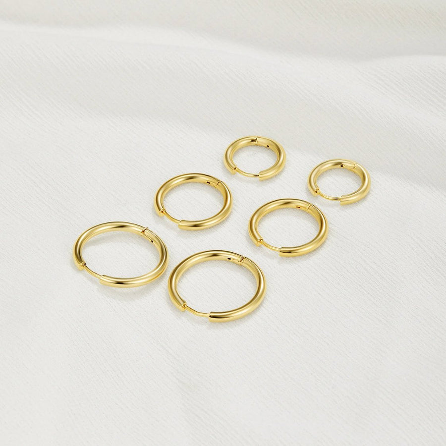 Set di Orecchini a Cerchio Triplo