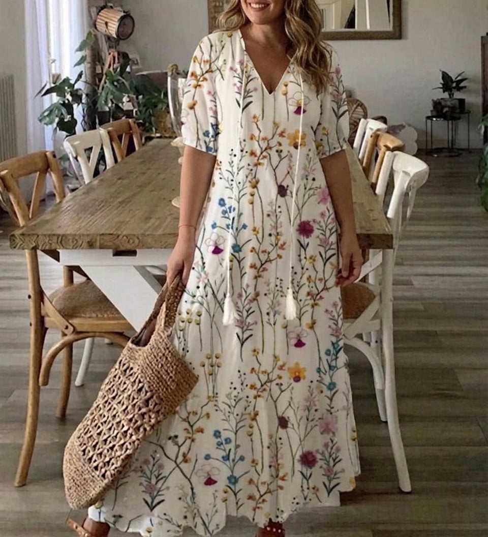 Rosalind – Abito lungo boho dalla vestibilità morbida