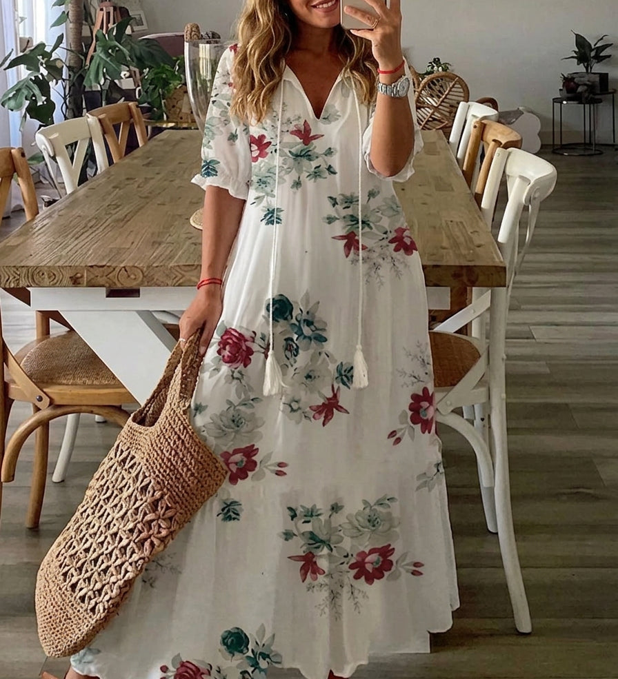 Rosalind – Abito lungo boho dalla vestibilità morbida
