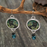 Orecchini Pendenti Vintage Tropical Black Cat
