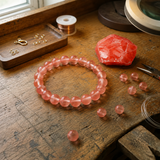Bracciale in Tormalina Acquamarina per Equilibrio Emotivo e Guarigione del Cuore