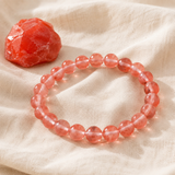 Bracciale in Tormalina Acquamarina per Equilibrio Emotivo e Guarigione del Cuore