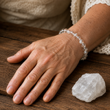 Bracciale in Quarzo Chiaro per Chiarezza, Serenità ed Energia Positiva