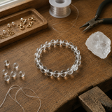 Bracciale in Quarzo Chiaro per Chiarezza, Serenità ed Energia Positiva