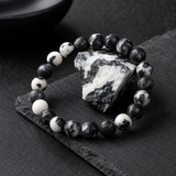 Bracciale in Giada Zebra per Equilibrio, Radicamento e Motivazione