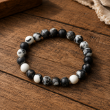 Bracciale in Giada Zebra per Equilibrio, Radicamento e Motivazione