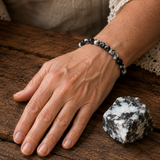Bracciale in Giada Zebra per Equilibrio, Radicamento e Motivazione
